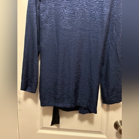 VICTORIA’S SECRET kimono robe black and blue zebra print women’s M/L women’s - Picture 9 of 13